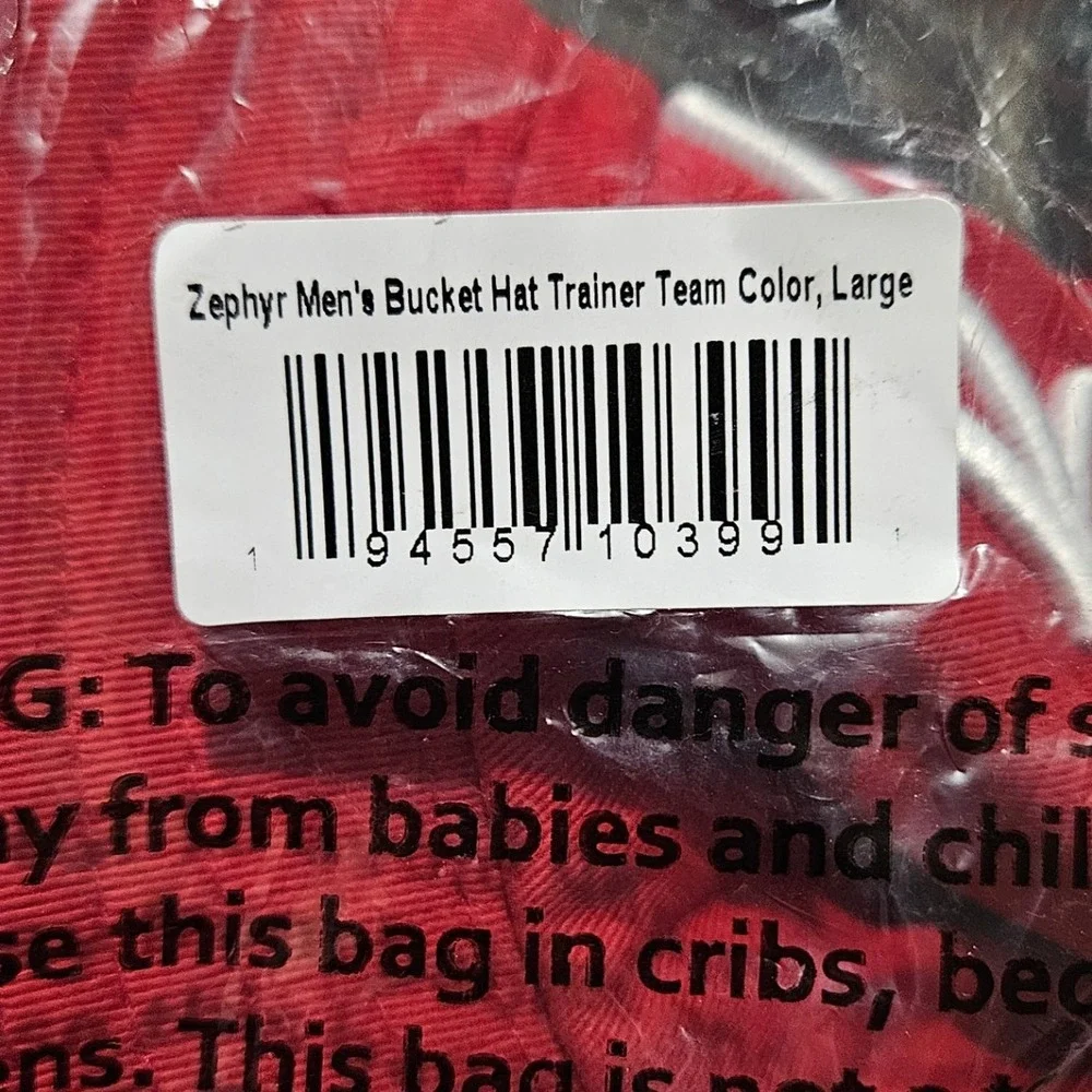 Zephyr Alabama‎ Crimson Tide Bucket Hat Trainer Team Red Large Football New - Picture 3 of 3